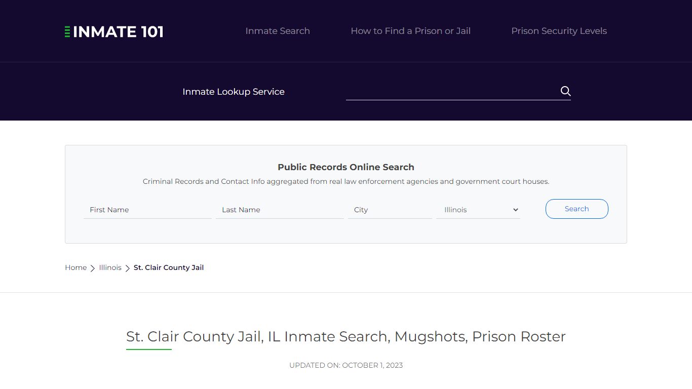St. Clair County Jail, IL Inmate Search, Mugshots, Prison Roster